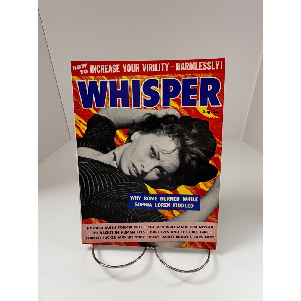 Vintage Whisper Magazine August 1957 Sophia Loren Kim Novak Hollywood